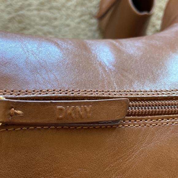 DKNY brown booties with gold detail - Picture 5 of 8